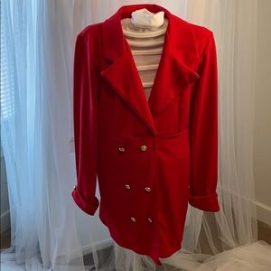 Size 8, red blazer dress